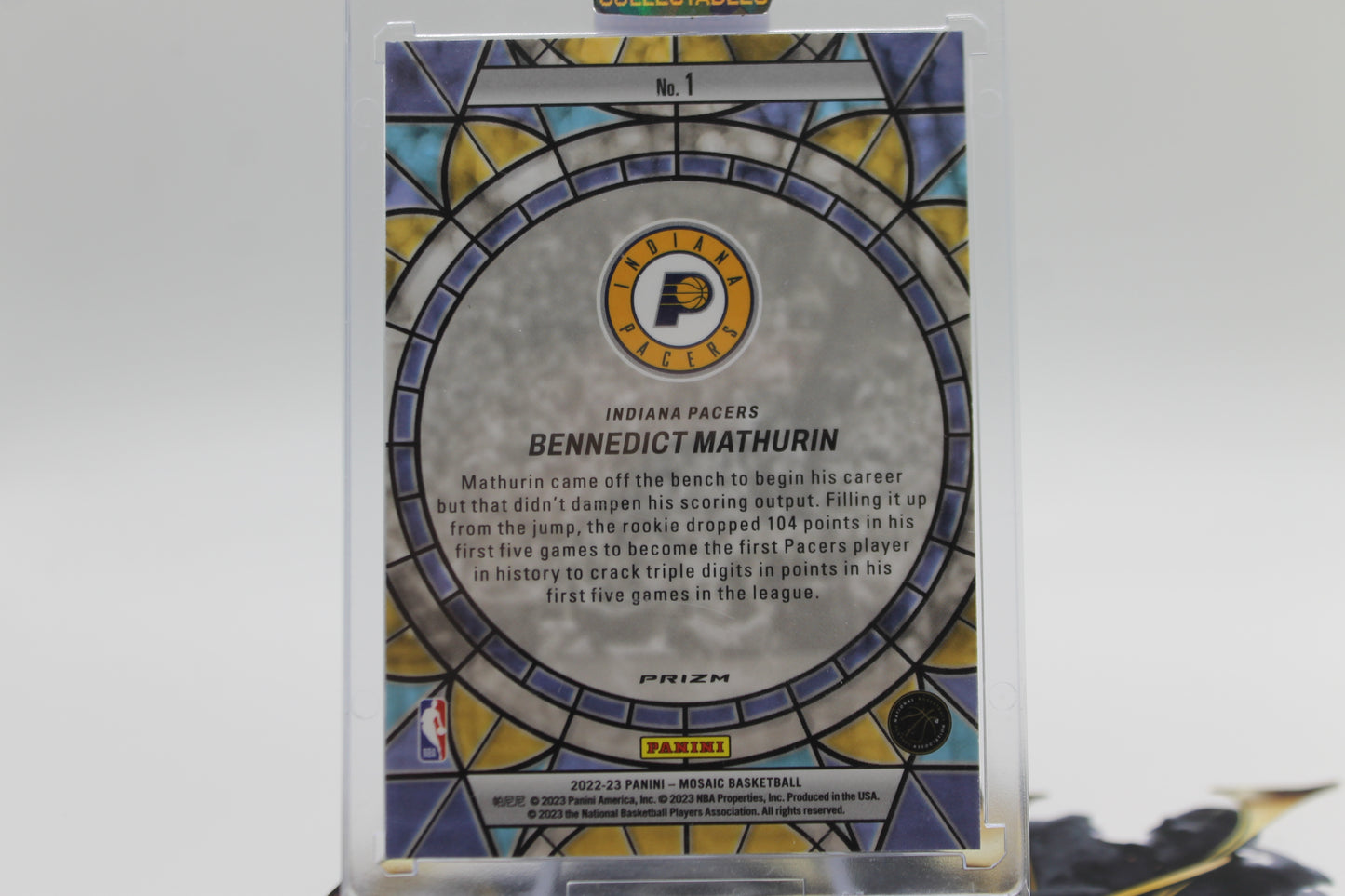 2022/23 BENNEDICT MATHURIN ROOKIE STAINED GLASS #1