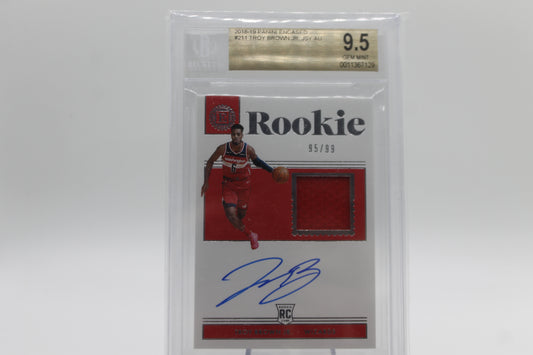 2018/19 TROY BROWN JR ROOKIE PATCH AUTOGRAPH BGS 9.5 AUTO 10