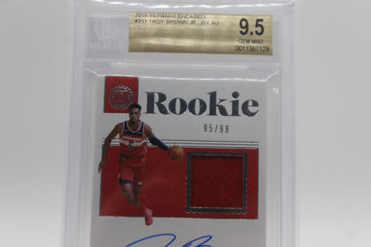 2018/19 TROY BROWN JR ROOKIE PATCH AUTOGRAPH BGS 9.5 AUTO 10