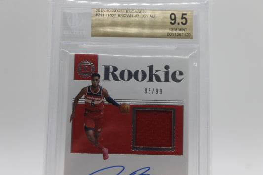 2018/19 TROY BROWN JR ROOKIE PATCH AUTOGRAPH BGS 9.5 AUTO 10