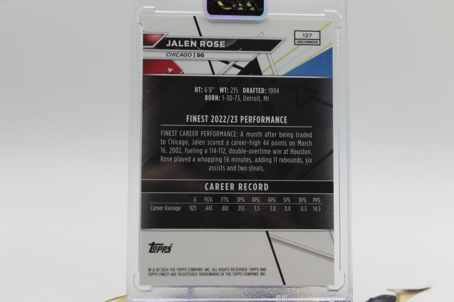 203/24 JALEN ROSE BLACK REFRACTOR /20