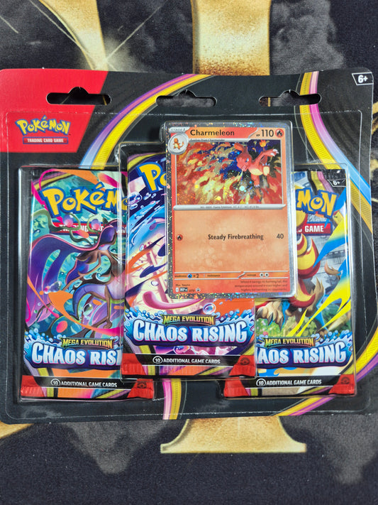 Pokémon Mega Evolution Chaos Rising Blister 3PK (Private Break)